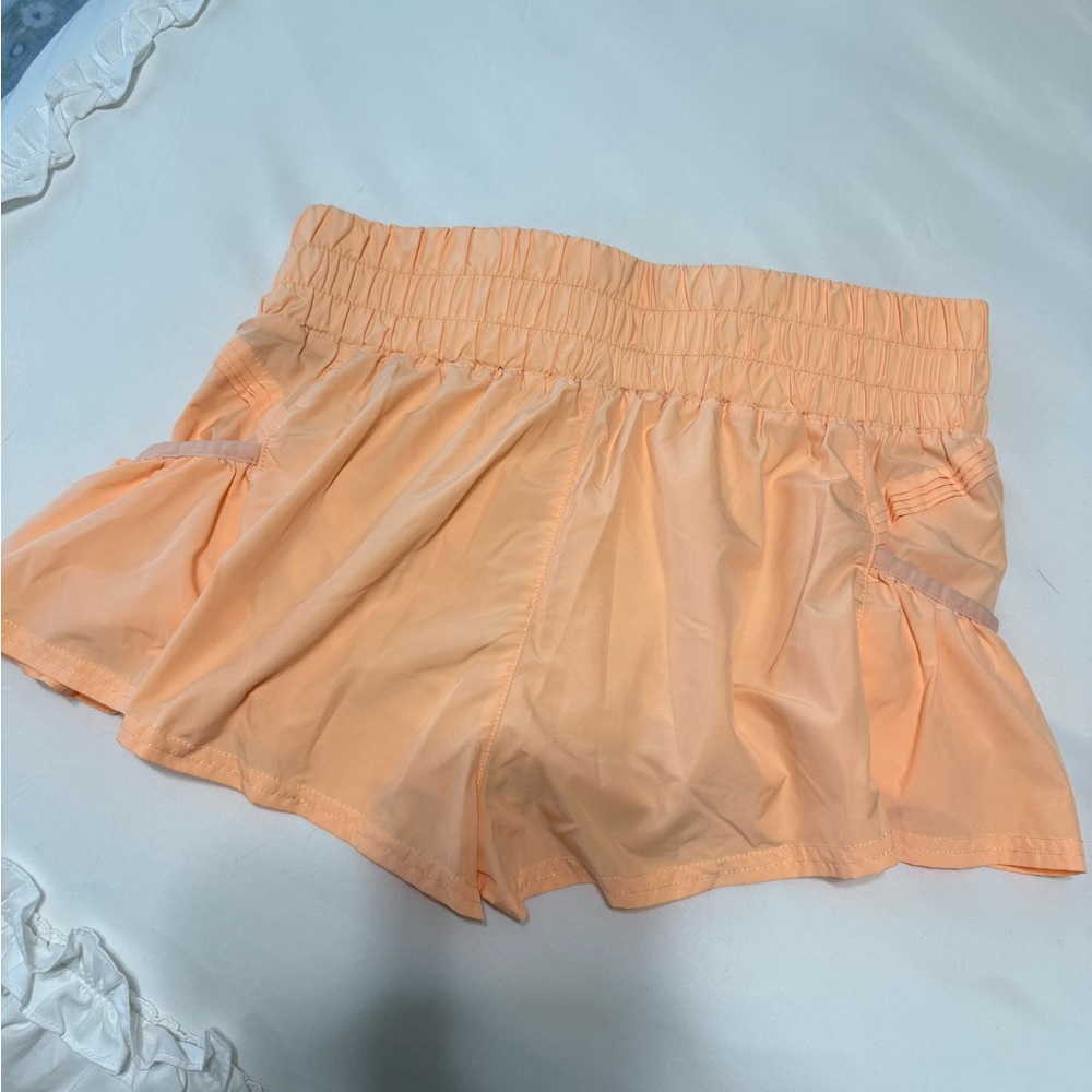 Vibrant Peach Athletic Shorts for Women - Picture 5 of 5